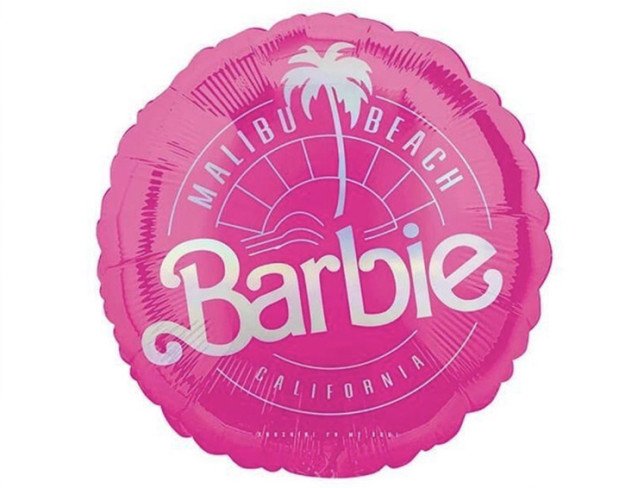 Foil balloon "Barbie" with helium photo