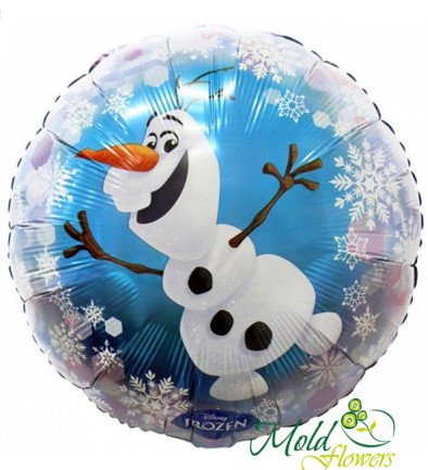 Balloon "Snowman Olaf" foil with helium photo 394x433