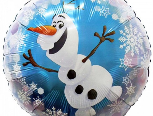 Balloon "Snowman Olaf" foil with helium photo