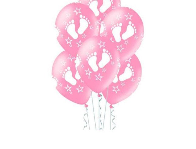 10 pink helium balloons "Gender Party" photo