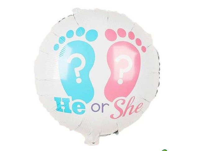 Balloon "He or she" foil with helium photo