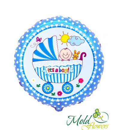 Balloon "It's a boy" foil with helium photo 394x433