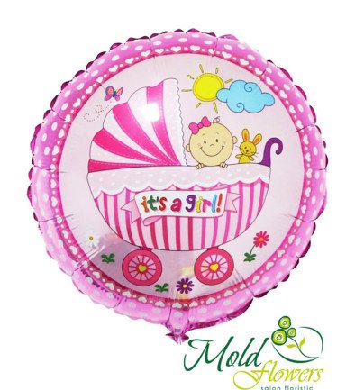 Balloon "It's a girl" foil with helium photo 394x433