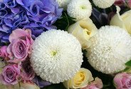 Bouquet with purple hydrangea "White Melody" — photo 3