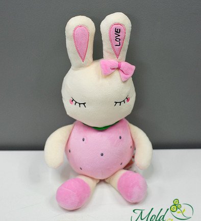 Strawberry Pink Bunny, Height 45 cm photo 394x433