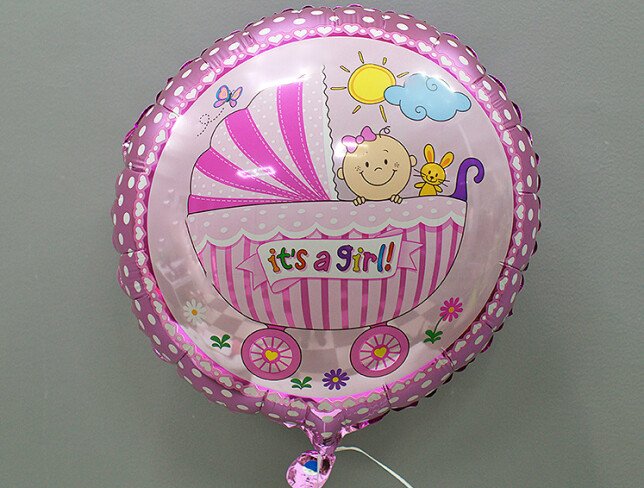 Balon "It's a girl" din folie cu heliu foto