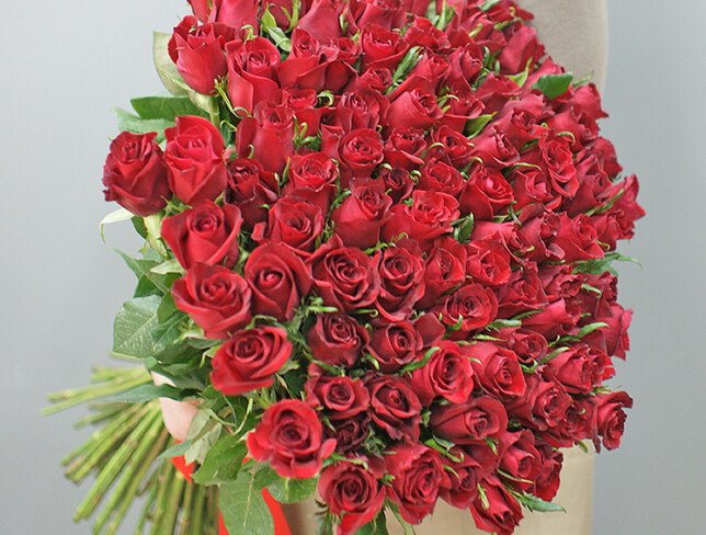 101 red roses 70 cm