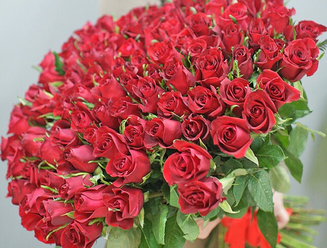 101 red roses 70 cm — photo 2