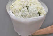 Buchet din 9 hortensii albe — foto 1