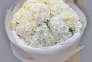 Buchet din 9 hortensii albe — foto 3