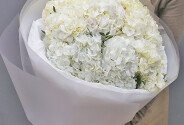 Buchet din 9 hortensii albe — foto 4