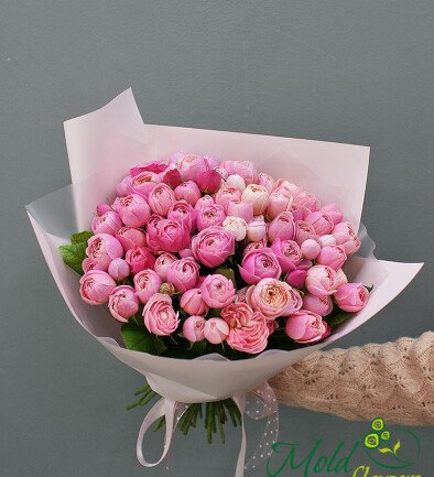 "Buchet din trandafiri Silvia Pink" foto 394x433