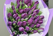 Buchet din 51 lalele mov — foto 3