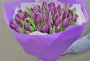 Buchet din 51 lalele mov — foto 4