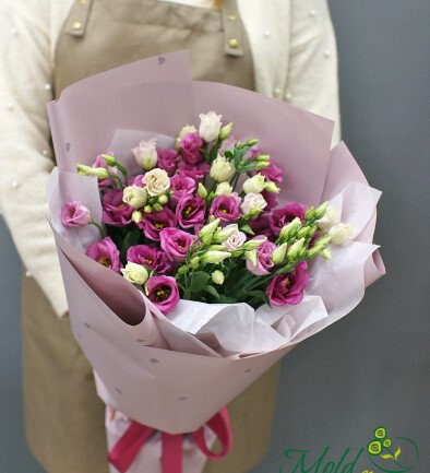 Pink eustoma bouquet "Charm of Love" photo 394x433