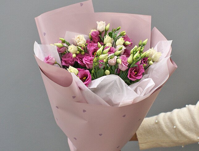 Pink eustoma bouquet "Charm of Love" photo