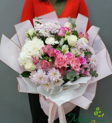 Buchet „Tandrete in nuante de roz” foto 394x433