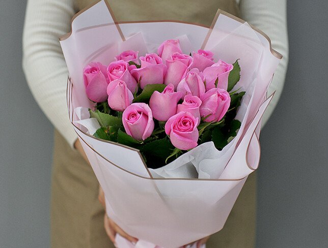 Bouquet of roses "Pink Euphoria" photo