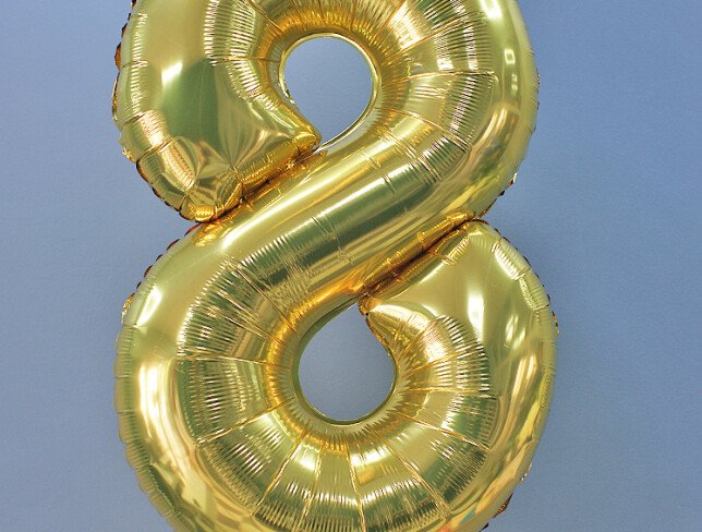 Foil Number "8" Gold photo
