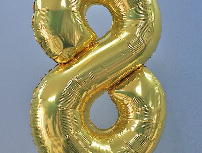 Foil Number "8" Gold photo