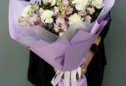 Bouquet of pink matthiola and dianthus — photo 4