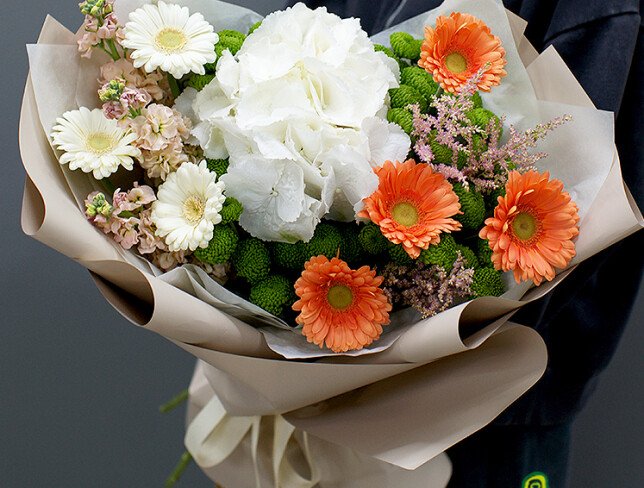 Buchet " Dimineata portocalie" foto