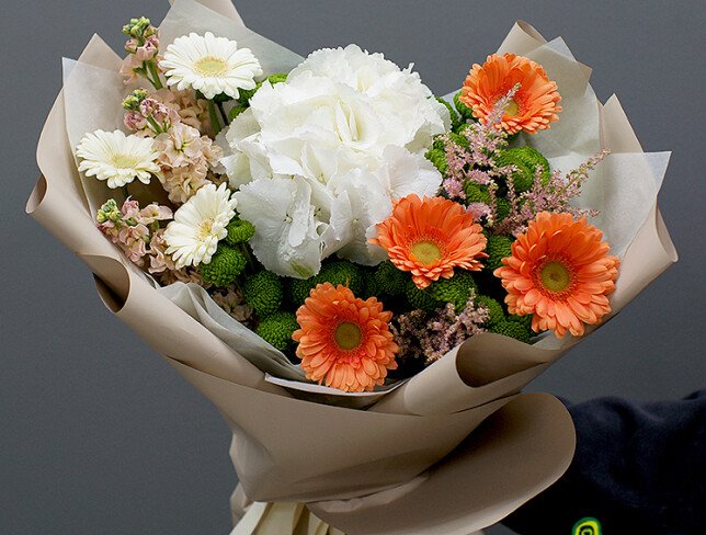 Buchet " Dimineata portocalie" foto