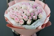 51 pale pink roses 40 cm — photo 2