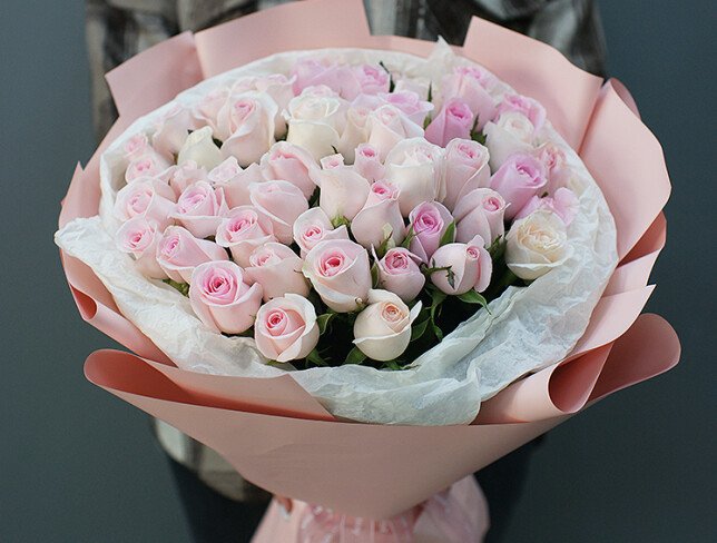 51 pale pink roses 40 cm photo
