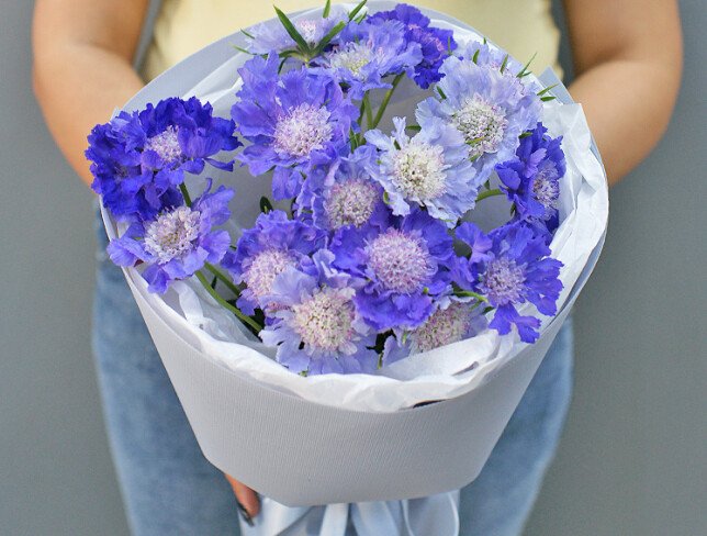 Buchet de scabioza violeta „Ecoul delicatetii” foto