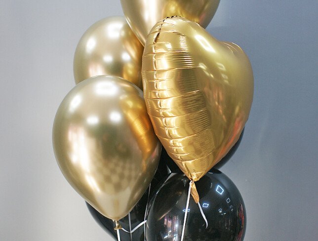 Balloon set “Gold Birthday” photo
