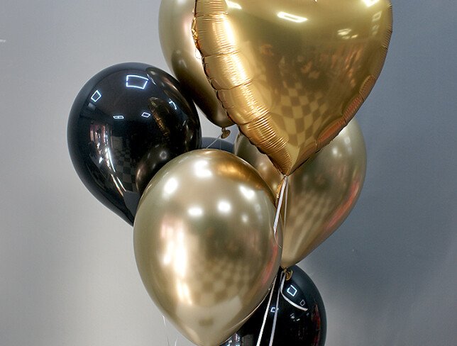 Balloon set “Gold Birthday” photo