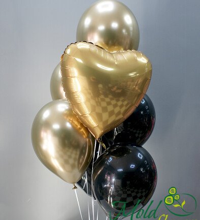 Set de baloane „Gold Birthday” foto 394x433