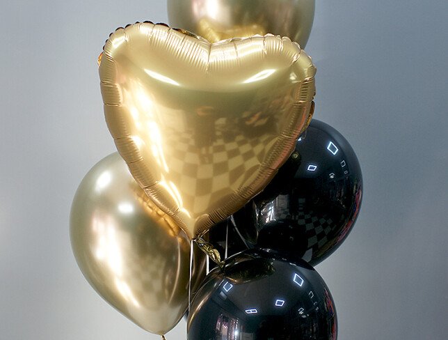Balloon set “Gold Birthday” photo