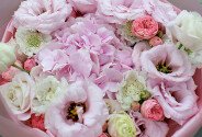 Bouquet of pink hydrangea, roses and eustoma — photo 4