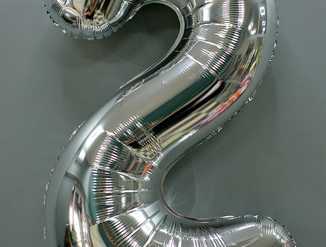Foil Number "2" Silver photo
