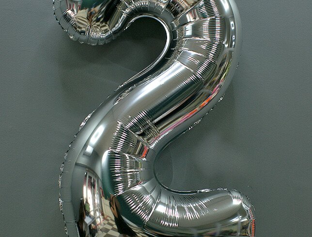 Foil Number "2" Silver photo