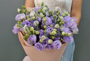 Buchet din 15 eustoma mov — foto 1