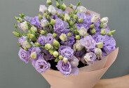 Buchet din 15 eustoma mov — foto 4
