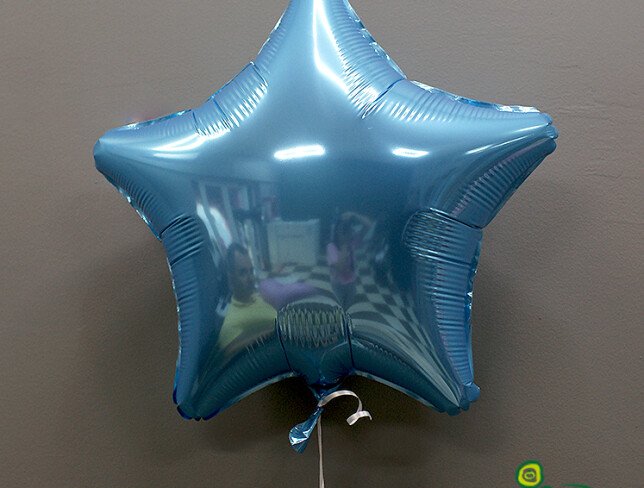 Blue foil star balloon photo