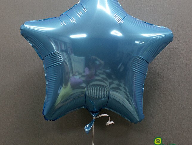 Blue foil star balloon photo