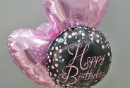 Foil Balloon Set with Helium "Birthday with Love" — photo 1