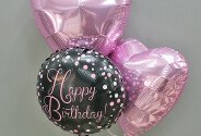 Foil Balloon Set with Helium "Birthday with Love" — photo 2
