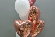 Set de baloane albe si roz-aurii — foto 1