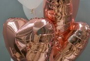 Set de baloane albe si roz-aurii — foto 2
