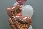 Set de baloane albe si roz-aurii — foto 3