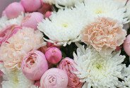 Bouquet of chrysanthemums, dianthus and Silva Pink roses “Sweet Harmony” — photo 2