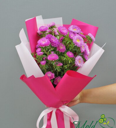 Buchet din astre roz foto 394x433