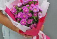 Buchet din astre roz — foto 4