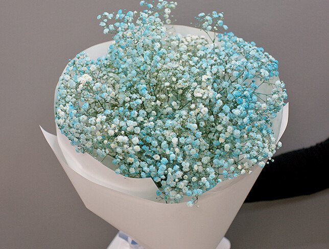 Bouquet of blue gypsophila "Dream’s Lightness" photo